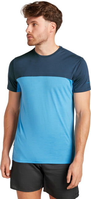 Icebreaker Merino Blend 125 Cool-Lite Sphere SS T-Shirt Colour Block - Men's Arctic/Abyss/CB Large