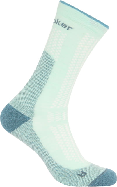 Icebreaker Merino Hike+ Ultralight Crew Socks - Men's Mint/Blue Ash Medium
