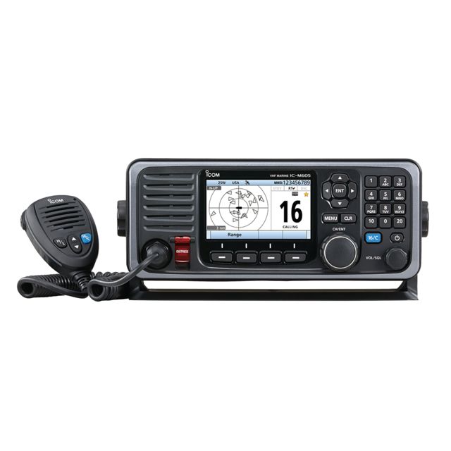 Icom Fixed Mount 25W VHF w/Color Display & Rear Mic Connector M605 M605 11 - Icom