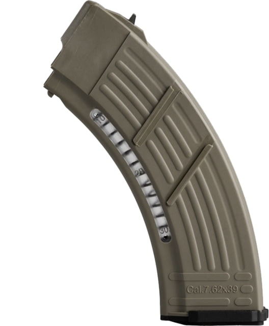  Defense AK-47 7.62X39 30 Round Polymer Rifle Magazine W/ Window OD Green 30 Ammo