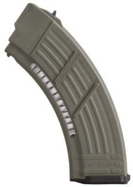 IMI Defense AK-47 7.62x39 mm 30 Round Rifle Magazine w/ Window OD Green  GREEN-30RD - Imi Defense