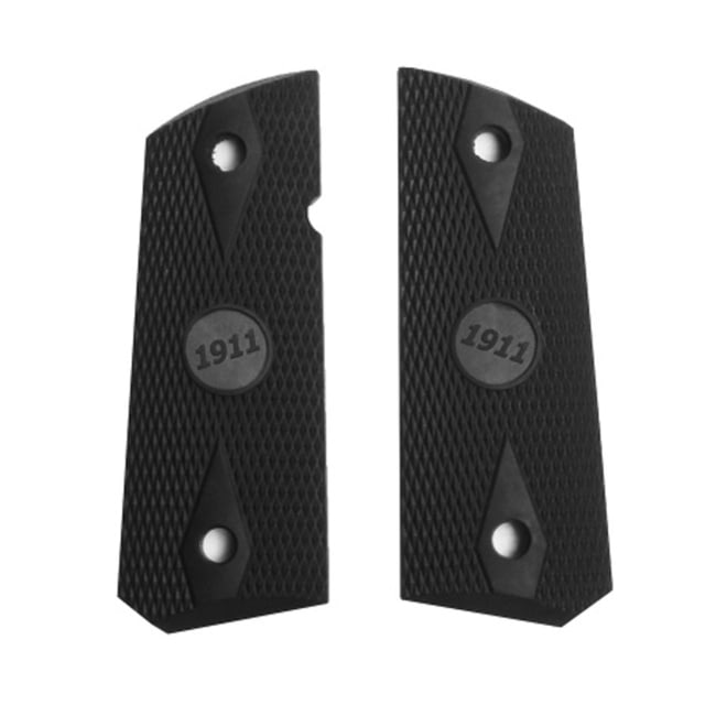 IMI Defense Overmolded 1911 Officer Size Grip Set Black - Imi Defense