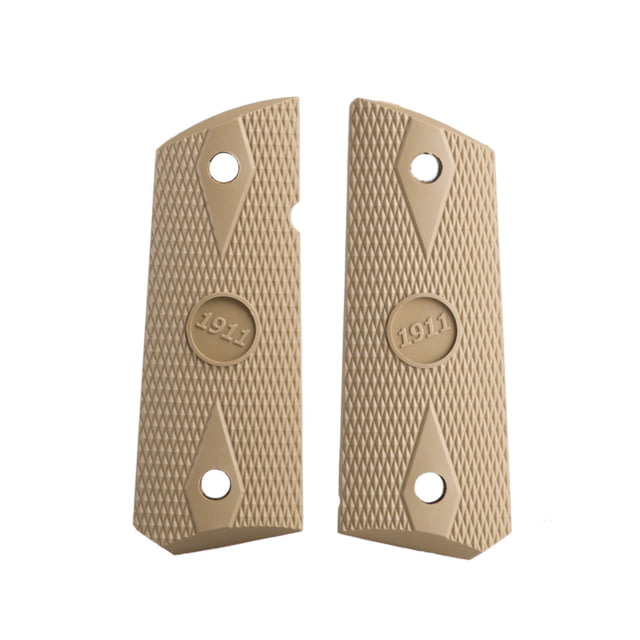 IMI Defense Overmolded 1911 Officer Size Grip Set FDE - Imi Defense