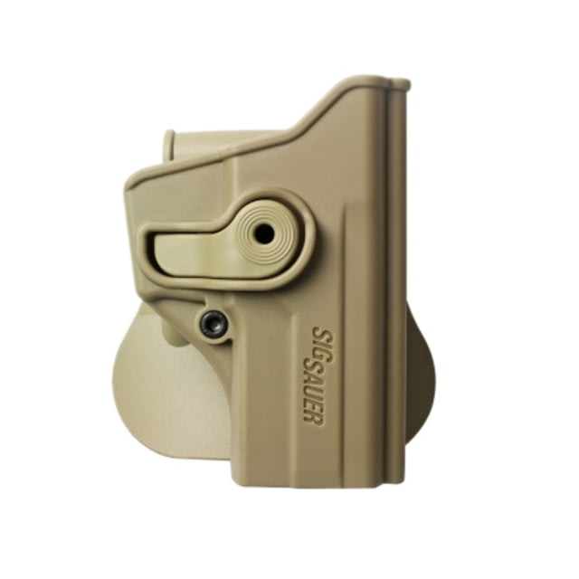 IMI Defense Polymer OWB Paddle Holster Sig Sauer P250 w/ Curved Sig Sauer Rail FDE - Imi Defense