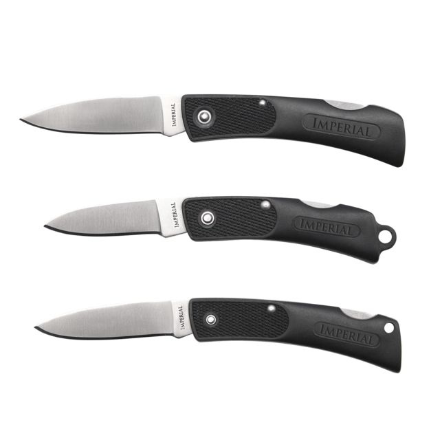Imperial Schrade Imperial 3 Pc Combo Pack W/sp1 Sp2 And Sp3 Lockback Folding Knives - Imperial Schrade