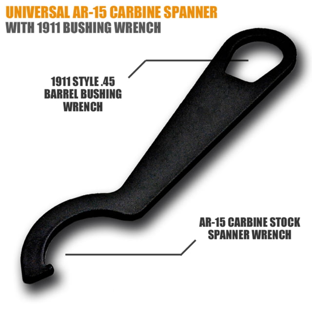 Infinite Product Solutions AR-15 Carbine Spanner w/1911 Bushing Wrench Black - Infinite Product Solutions