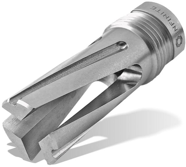 Infinite Product Solutions Gen 1 QD 3-Prong Flash Hider .30 Carbine/.308 Winchester/.300 AAC Blackout/.300 Winchester Magnum  Natural Stainless - Infinite Product Solutions