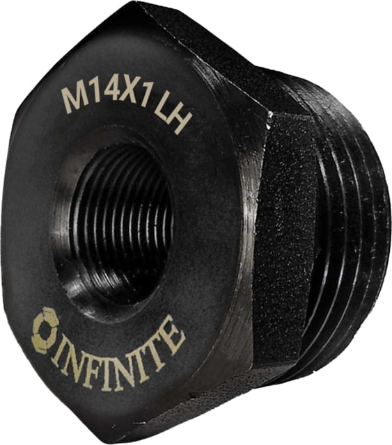 Infinite Product Solutions Tapered Thread Adapter Black Oxide M14x1LH - Infinite Product Solutions