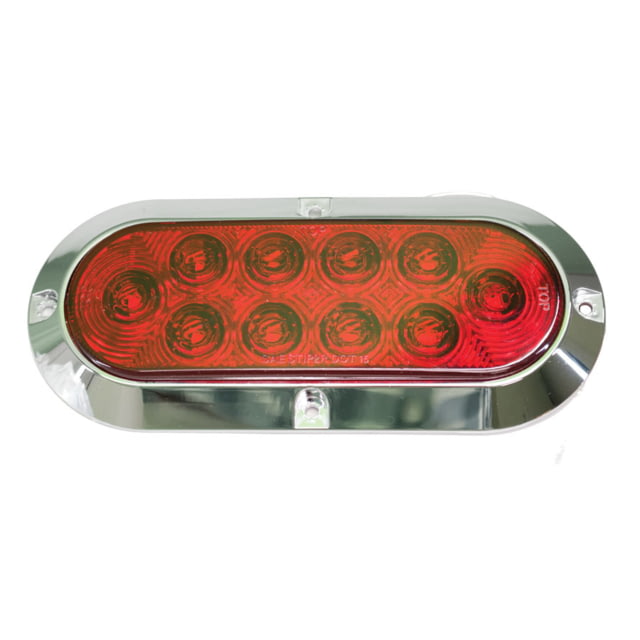Innovative Lighting Oval 6" LED Stop/Turn/Tail Light Red Trim Black - Innovative Lighting