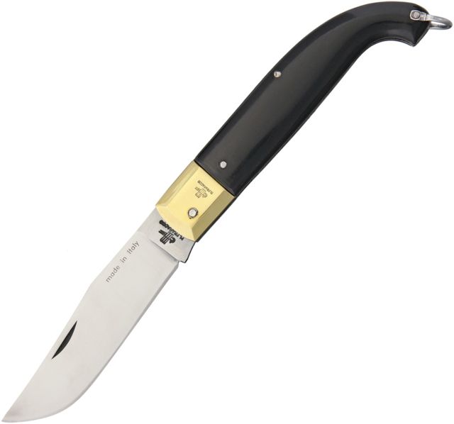 Italian Custom Knives Scarperia Folding Knife3.5in Black ABS Handle 0 - Italian Custom Knives