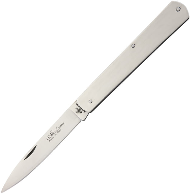 Italian Custom Knives Sfilato Lunghezza Folding Knife3.75inStainless SteelStainless Handle - Italian Custom Knives