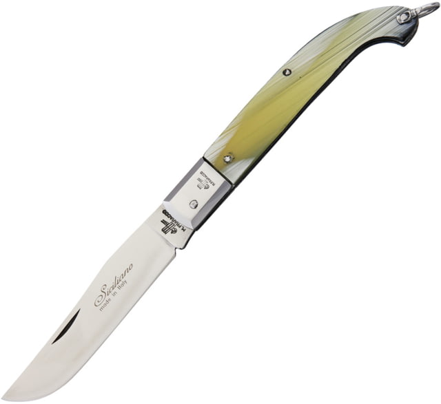 Italian Custom Knives Zuavo Lunghezza Folding Knife3.625inStainless SteelImitation Buffalo Horn Handle - Italian Custom Knives