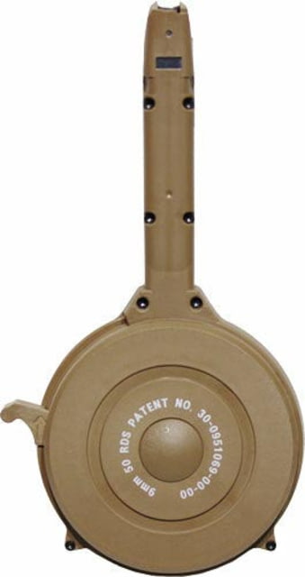 Iver Johnson Arms Glock 9mm 50 Round Drum Pistol Magazine Tan MAGGLOCK950T - Iver Johnson Arms