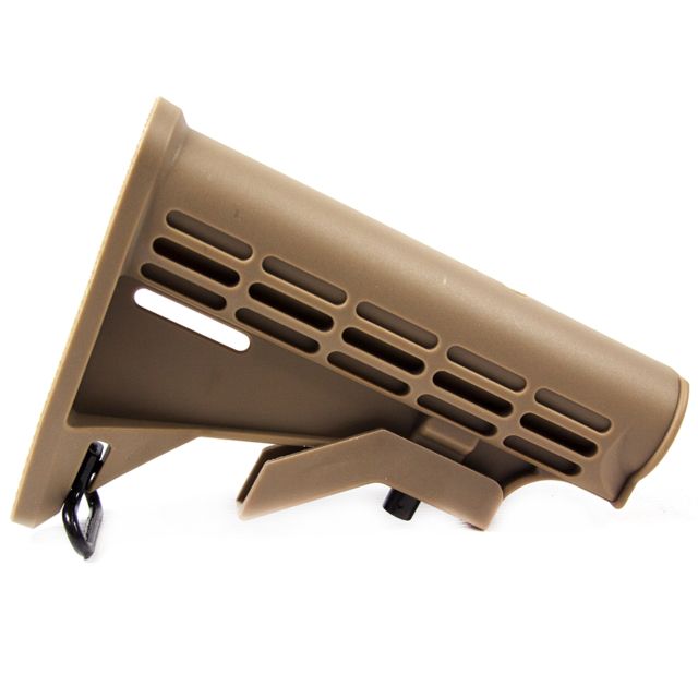 JE Machine Tech AR-15 Standard Carbine Buttstock Mil-Spec 6-Position Tan - JE Machine Tech