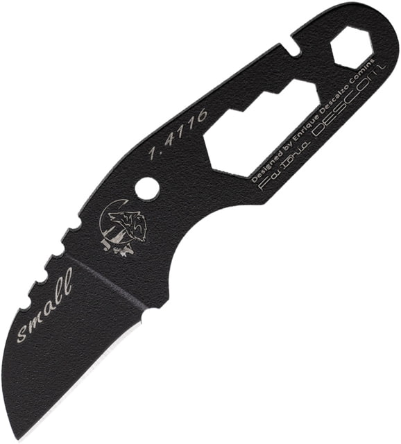 J&V Adventure Knives SMALL Fixed Blade Knife 3.5in Overall 1.25in Black 1.4116 Stainless Steel Blade Stainless Steel Handle One-Piece Construction - J&V Adventure Knives