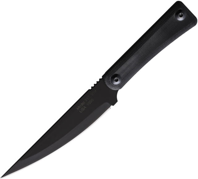 Jason Perry Blade Works Bushcraft Black G10 Knife 8.75in Overall 4.5in Black Powder Coated 1095HC Steel Blade Black G10 Handle Kydex Sheath - Jason Perry Blade Works