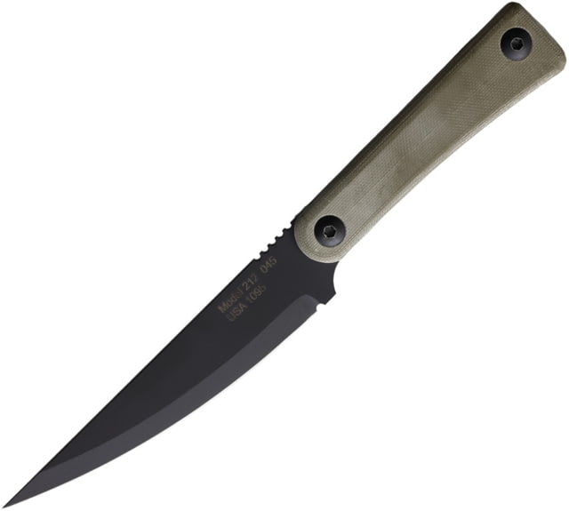 Jason Perry Blade Works Bushcraft OD Green G10 Knife 8.75in Overall 4.5in Black Powder Coated 1095HC Steel Blade OD Green G10 Handle Kydex Sheath - Jason Perry Blade Works