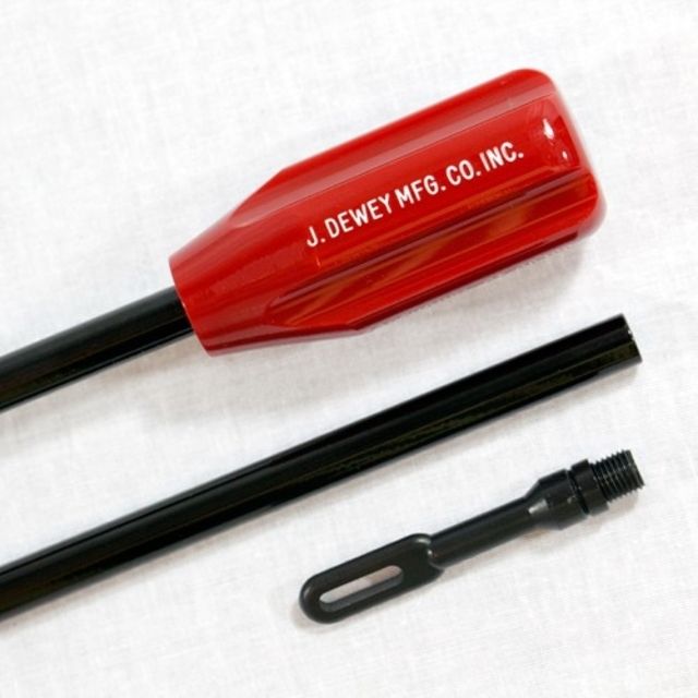 J. Dewey  Two-Piece Nylon Coated Rod Red/Black - J. Dewey