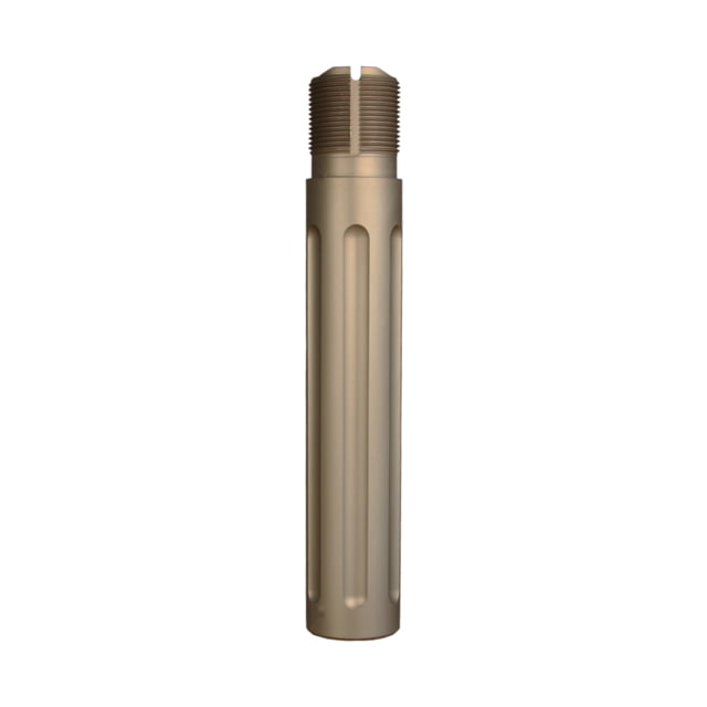 JE Machine Tech Buffer Tube Receiver Extension AR-15 Pistol Length Fluted Mil-Spec 6061-T6 Anodized Tan - JE Machine Tech