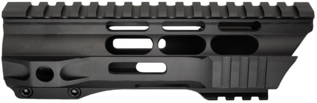 JE Machine Tech M-Lok Free Float Slant Cut Quad Rail Handguard 7in No Anti-Rotation Tabs Black - Je Machine Tech