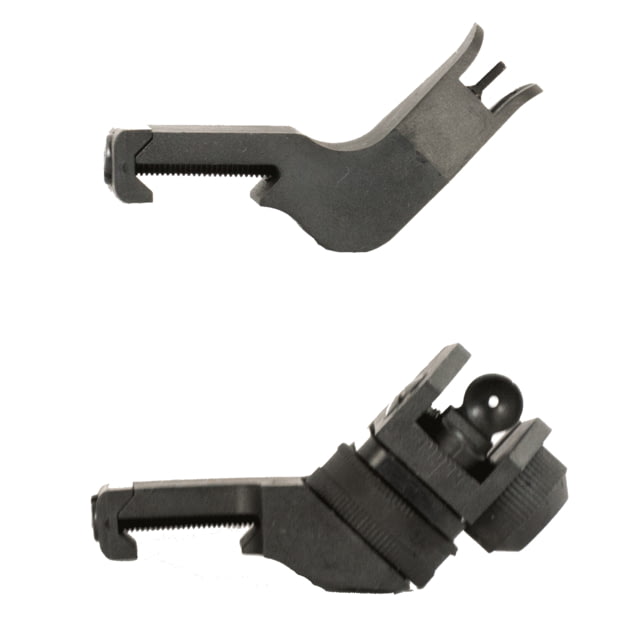 JE Machine Tech AR-15 Offset Iron Sight Set Fixed 45 degrees 1 Pair Black - Je Machine Tech