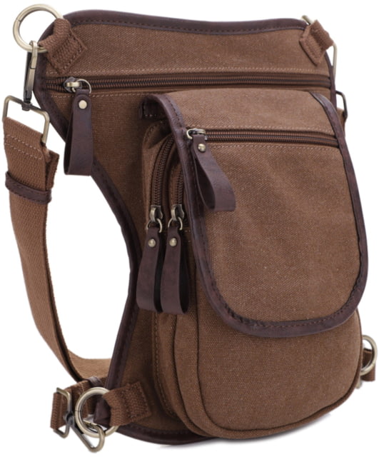 Jesse James Cougar Canvas Concealed Carry Waist and Leg Bag Brown  BR - Jesse James