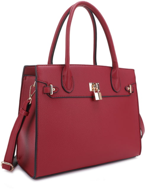 Jesse James Evelyn Concealed Carry Satchel Handbag Burgandy  BD - Jesse James