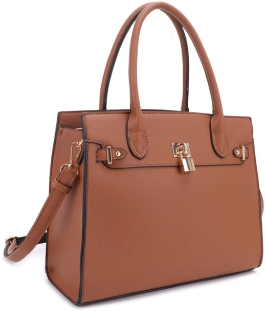 Jesse James Evelyn Concealed Carry Satchel Handbag Tan  TN - Jesse James