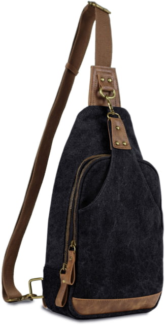 Jesse James Glacier Canvas Concealed Carry Sling Bag Black  BK - Jesse James