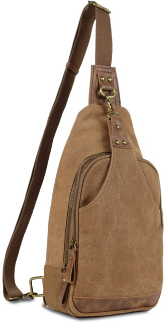 Jesse James Glacier Canvas Concealed Carry Sling Bag Brown  BR - Jesse James