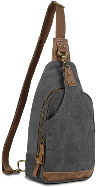Jesse James Glacier Canvas Concealed Carry Sling Bag Gray  GY - Jesse James