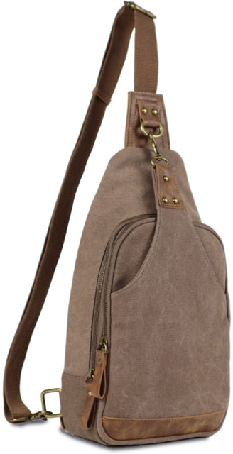 Jesse James Glacier Canvas Concealed Carry Sling Bag Khaki  KH - Jesse James