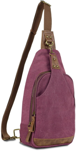 Jesse James Glacier Canvas Concealed Carry Sling Bag Wine  WN - Jesse James