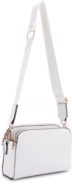 Jesse James Suzie Compact Concealed Carry Crossbody Bag White  WT - Jesse James