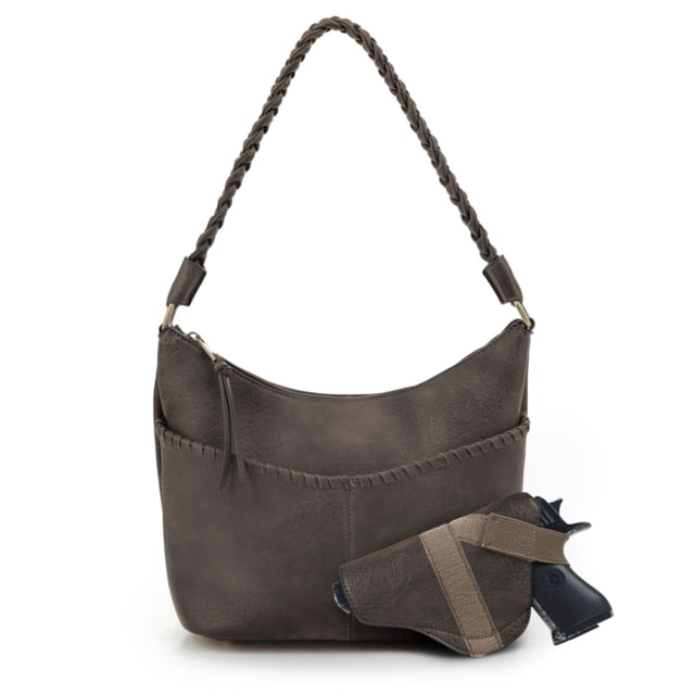 Jessie & James Alle Concealed Carry Hobo CCW Handbag Grey SGY - Jessie & James