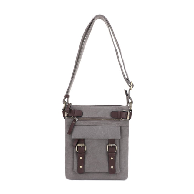 Jessie & James Bailey CCW Canvas Crossbody Bag Grey  GY - Jessie & James