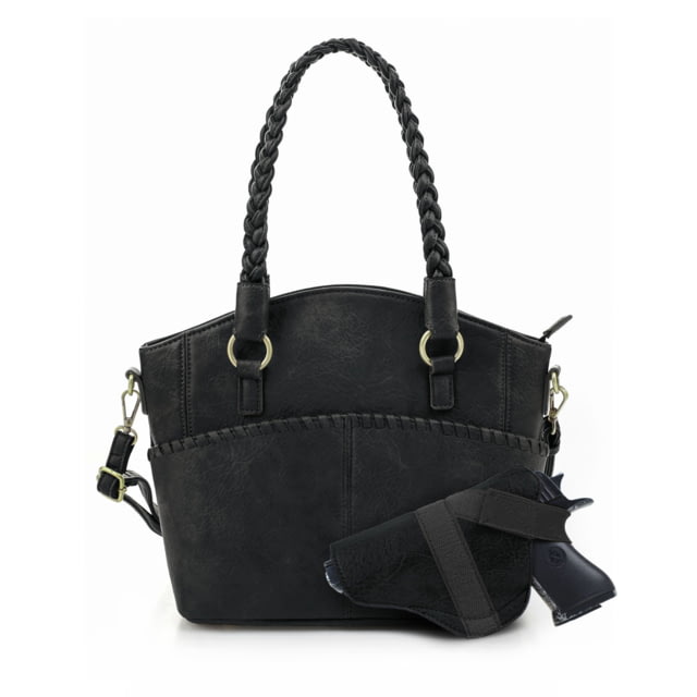 Jessie & James Bella Concealed Carry Tote CCW Handbag Black  BK - Jessie & James