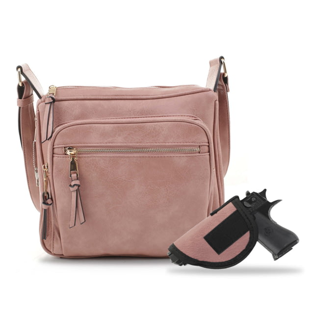 Jessie & James Brooklyn Concealed Carry Lock and Key Crossbody CCW Handbag Mauve  MV - Jessie & James