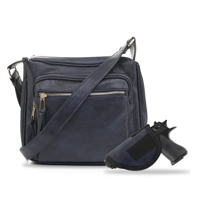 Jessie & James Brooklyn Concealed Carry Lock and Key Crossbody CCW Handbag Navy  NV - Jessie & James