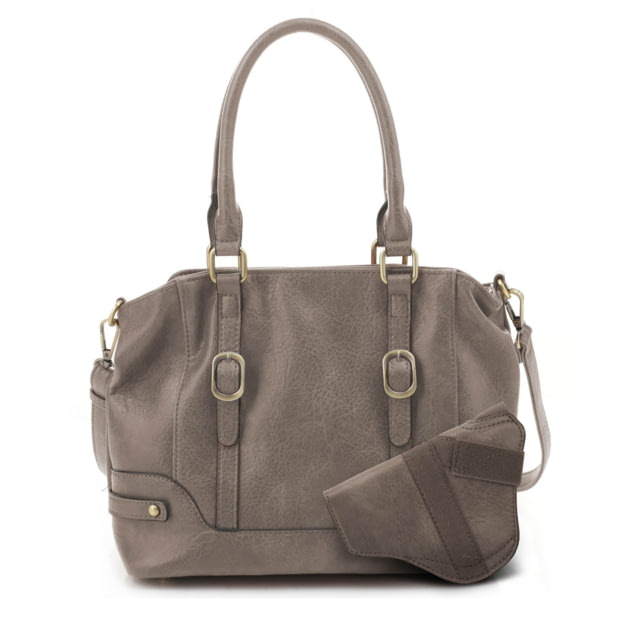 Jessie & James Elena Concealed Carry Lock and Key Satchel CCW Handbag Smoke Grey  SGY - Jessie & James