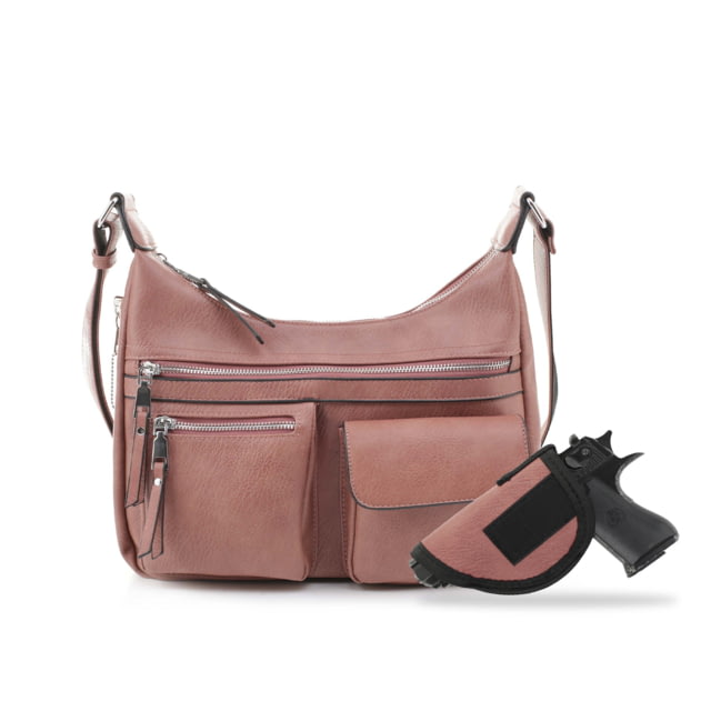 Jessie & James Elle Concealed Carry Hobo Handbag CCW Handbag Mauve  MV - Jessie & James