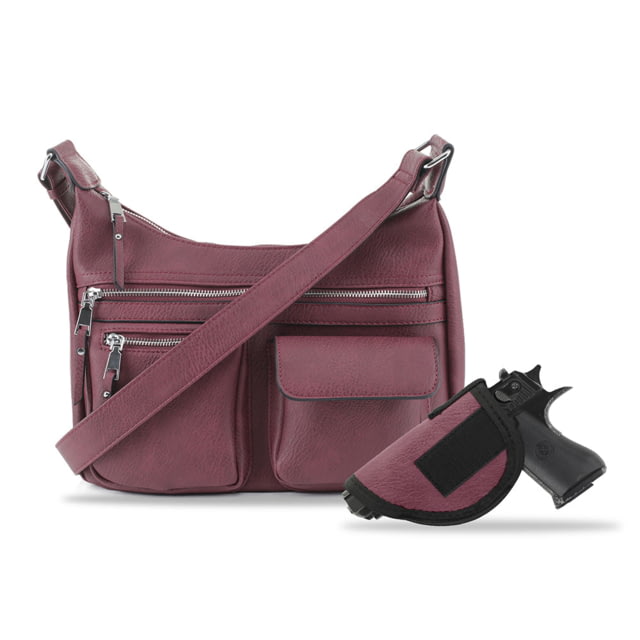 Jessie & James Elle Concealed Carry Hobo Handbag CCW Handbag Wine  WN1 - Jessie & James