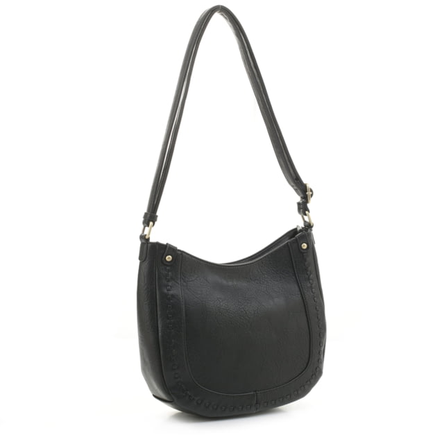 Jessie & James Emily Concealed Carry Hobo with Whipstitch CCW Handbag Black  BK - Jessie & James