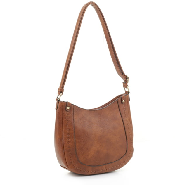 Jessie & James Emily Concealed Carry Hobo with Whipstitch CCW Handbag Brown  BR - Jessie & James