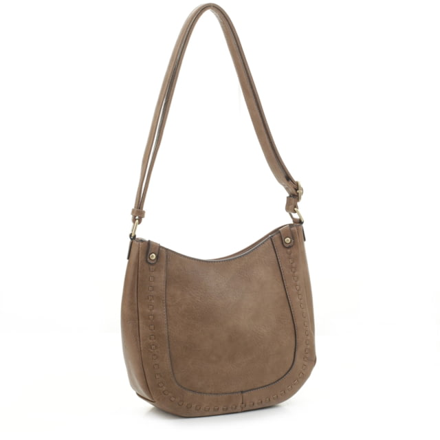 Jessie & James Emily Concealed Carry Hobo with Whipstitch CCW Handbag Dark Taupe DTP - Jessie & James