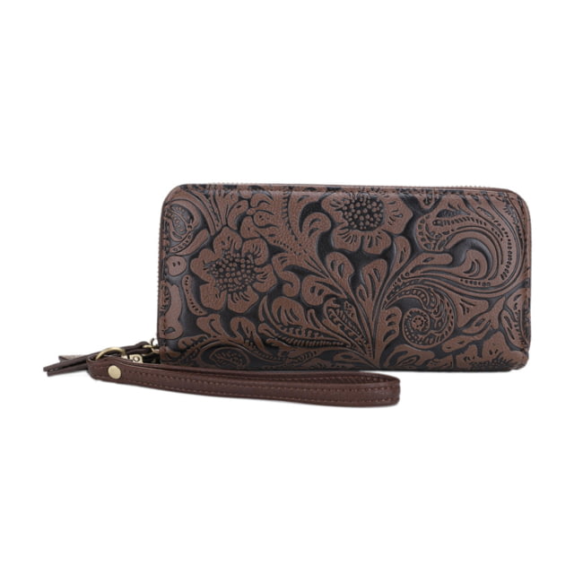 Jessie & James Filly Tooled Wallet Coffee  CF/CF - Jessie & James