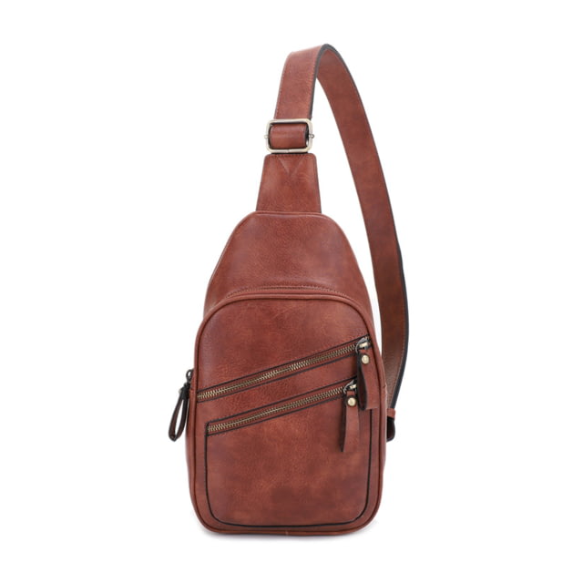 Jessie & James Jeannie Concealed Carry 2 Pocket Sling Bag Brown  BR - Jessie & James