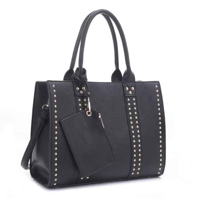 Jessie & James Kate Concealed Carry Lock and Key Satchel with Coin Pouch CCW Handbag Black  BK - Jessie & James