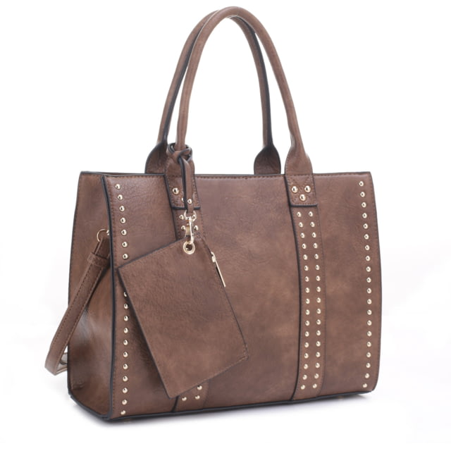 Jessie & James Kate Concealed Carry Lock and Key Satchel with Coin Pouch CCW Handbag Brown  BR - Jessie & James