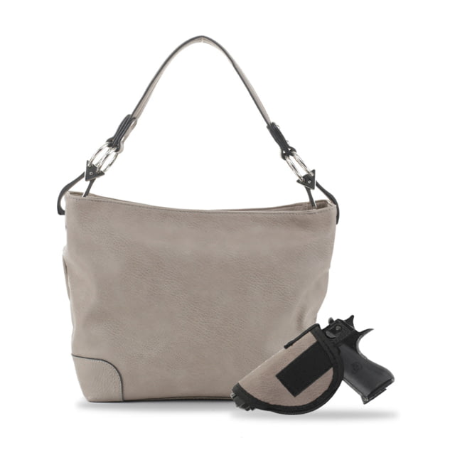 Jessie & James Lydia Lock and Key Hobo Shoulder Bag CCW Handbag Grey  GY - Jessie & James
